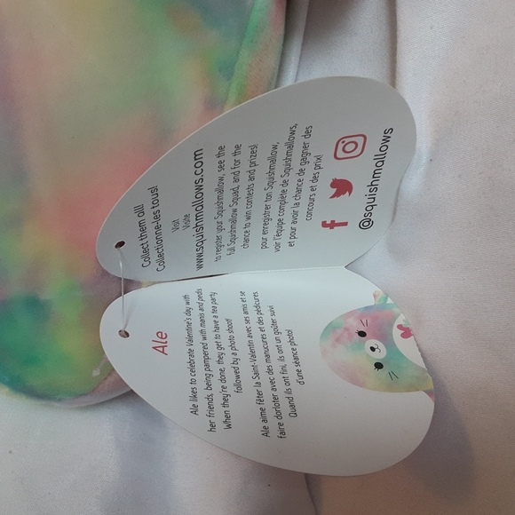 RARE Canada exclusive Squishmallow 8" Ale the seal, Valentine series NWT - Picture 4 of 4